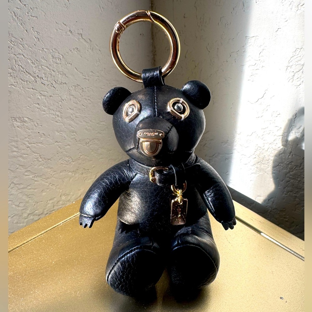 Coach Bear Bag Charm in Black